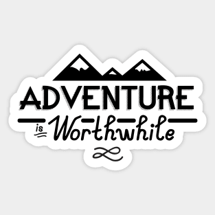 "Adventure is Worthwhile" Type Design Sticker